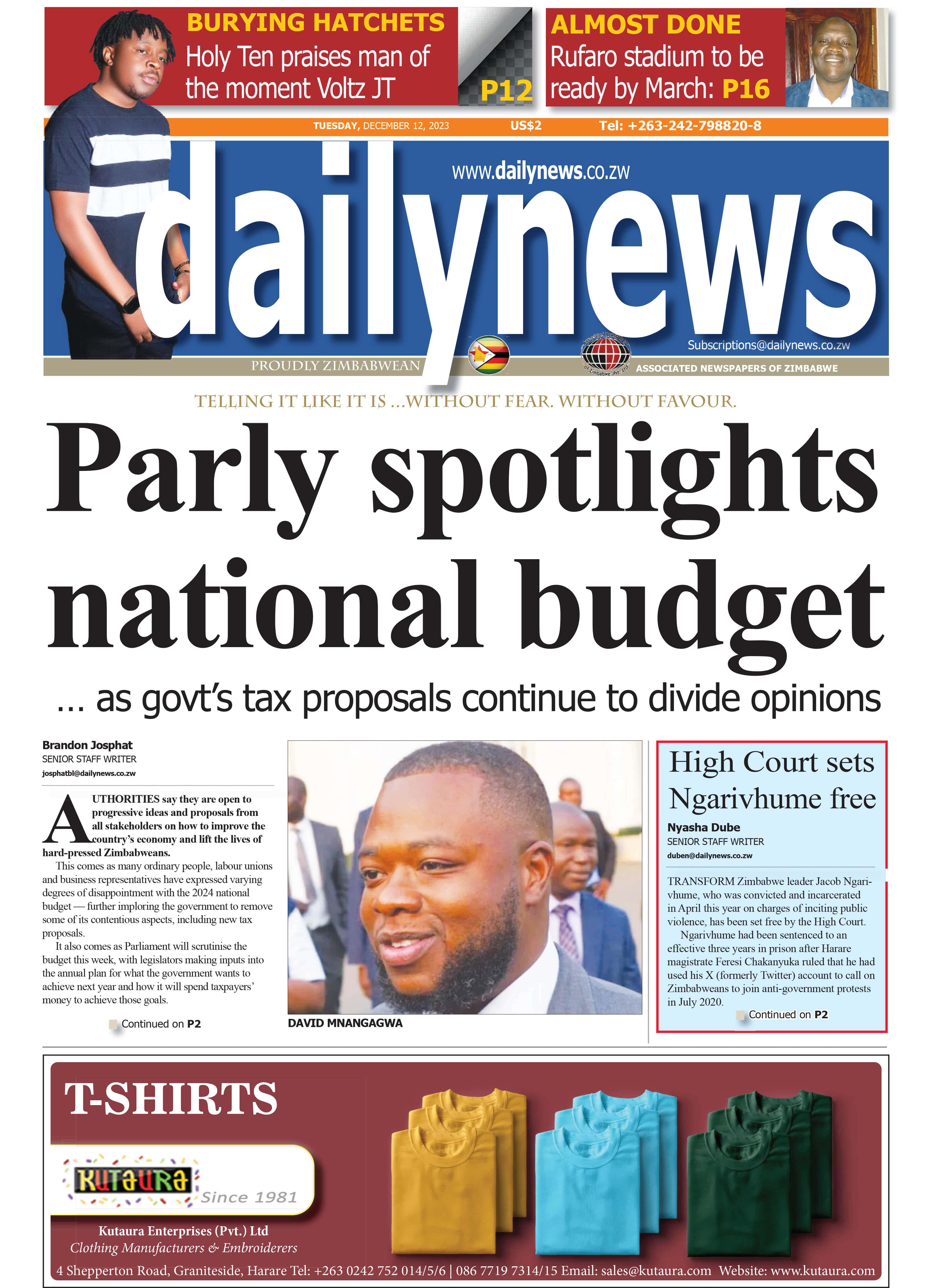 Tuesday 12 December, 2023