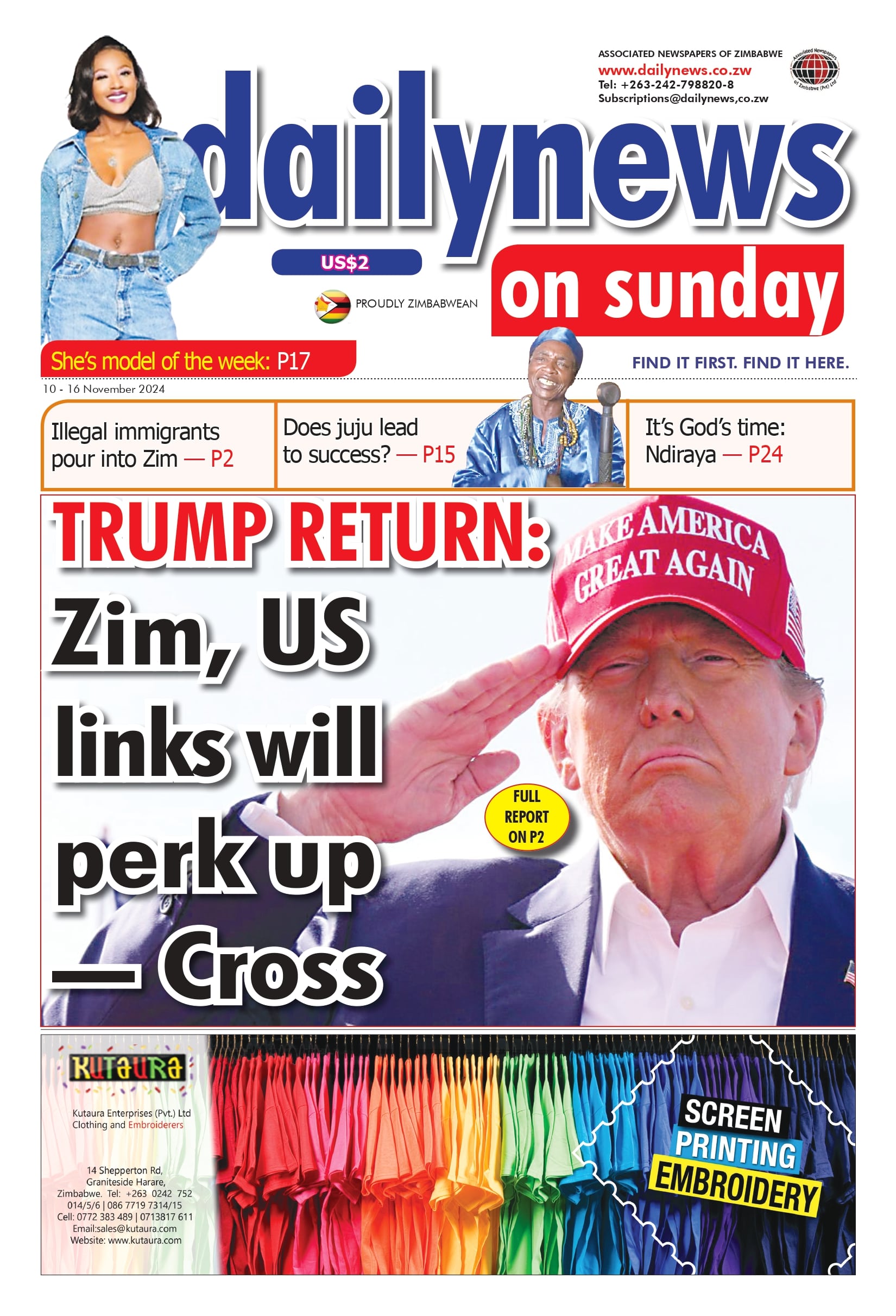 Sunday 10 November 2024