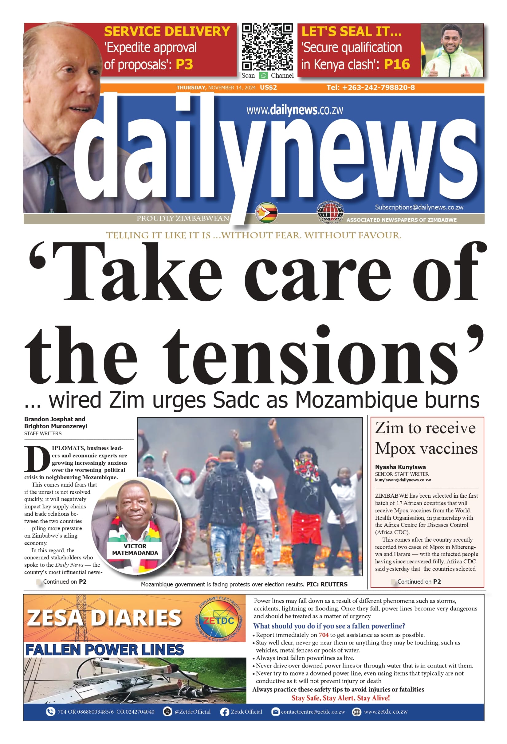 Thursday 14 November 2024