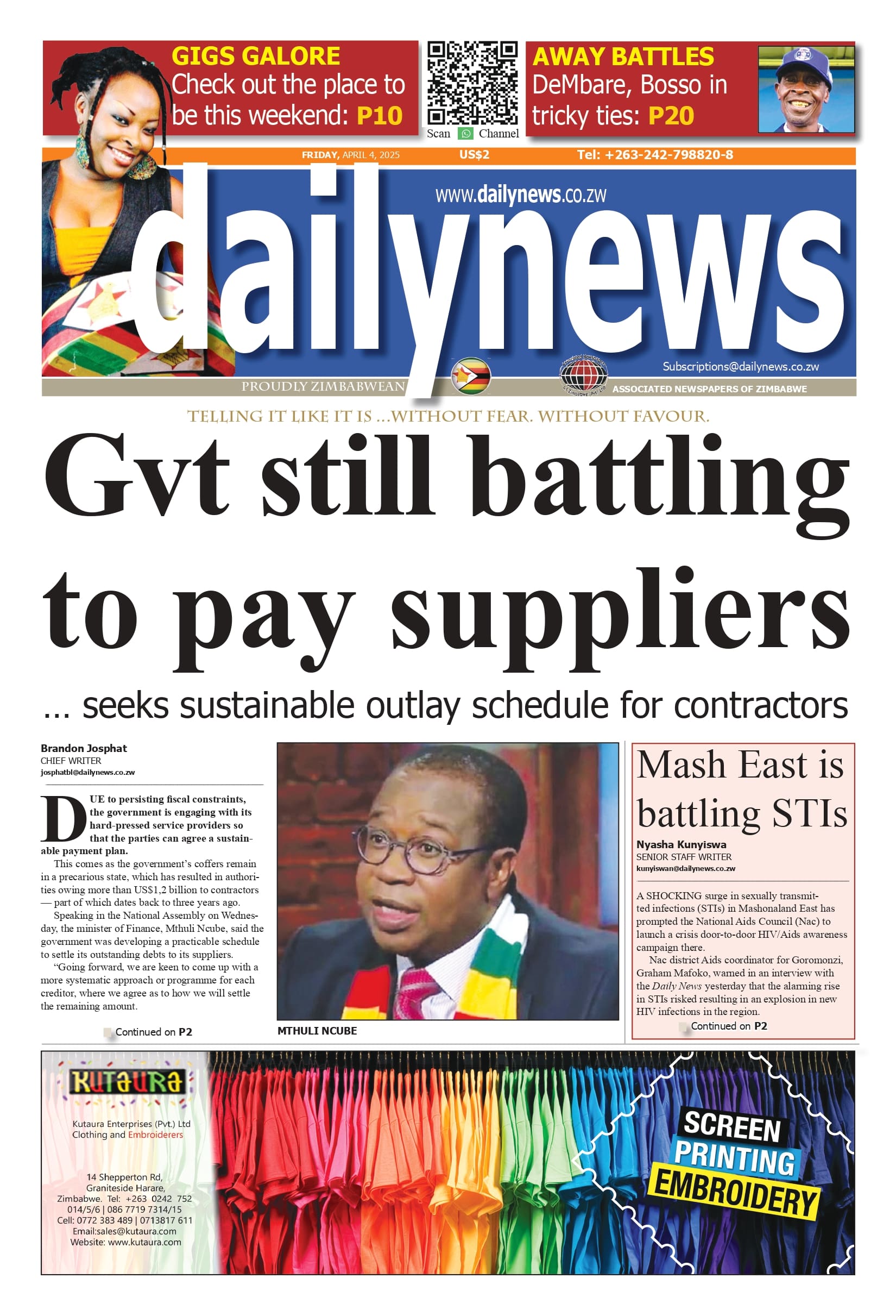 Friday 4 April 2025