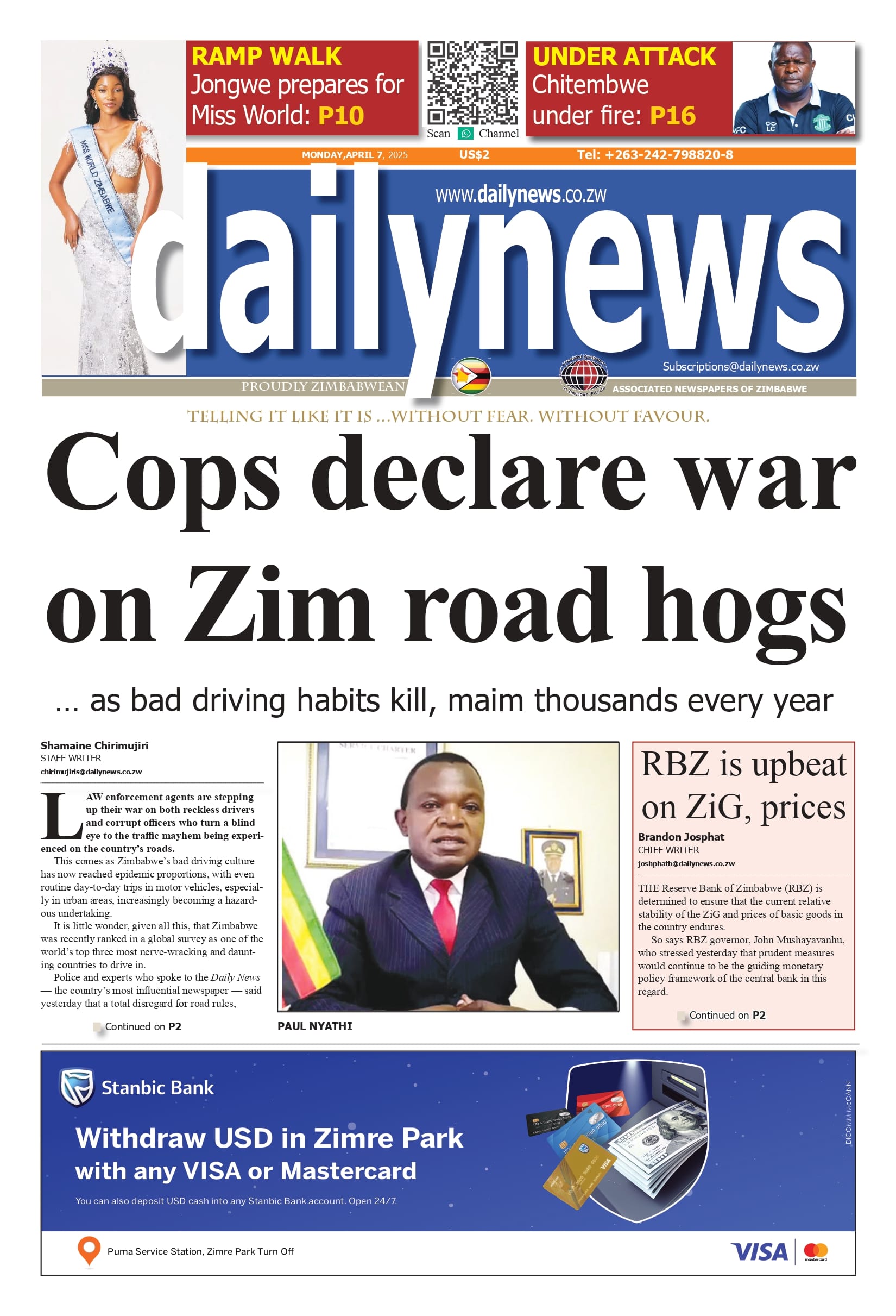 Monday 7 April 2025
