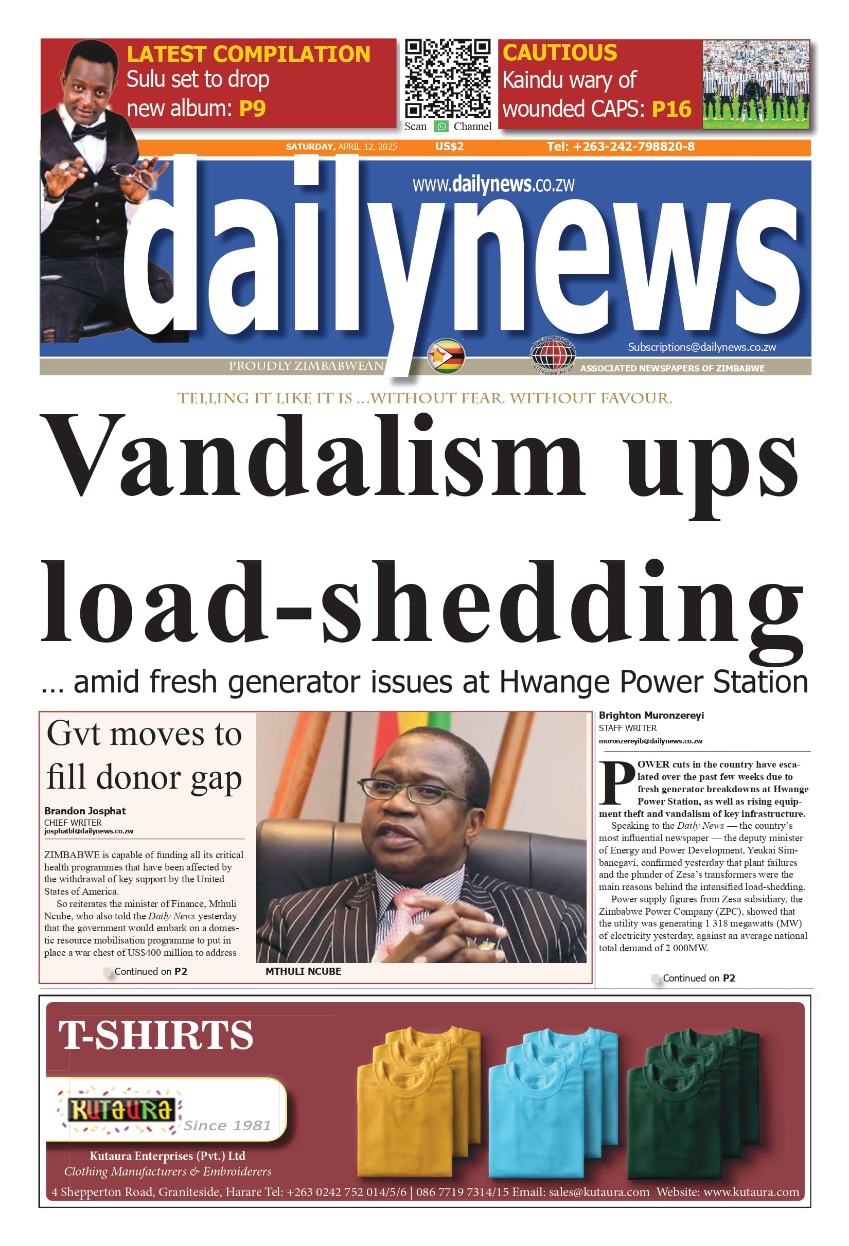 Saturday 12 April 2025