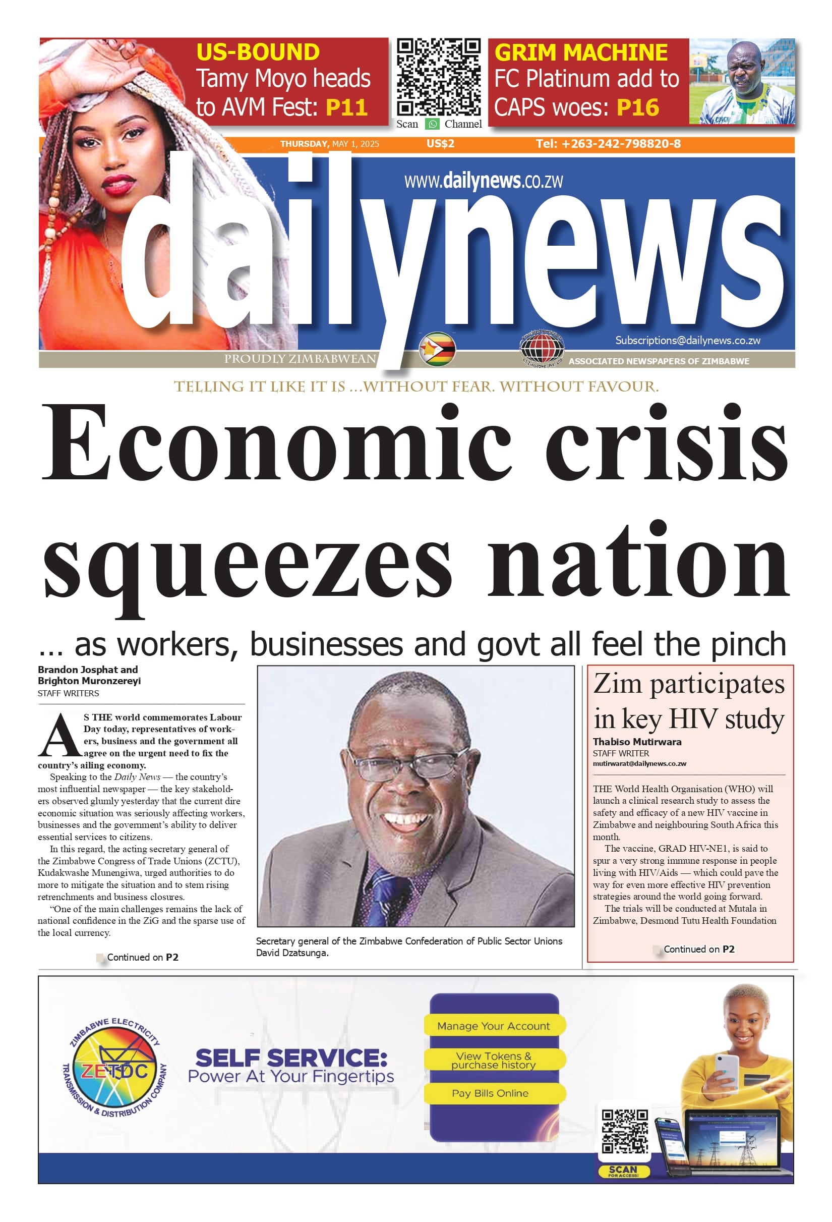 Thursday 1 May 2025