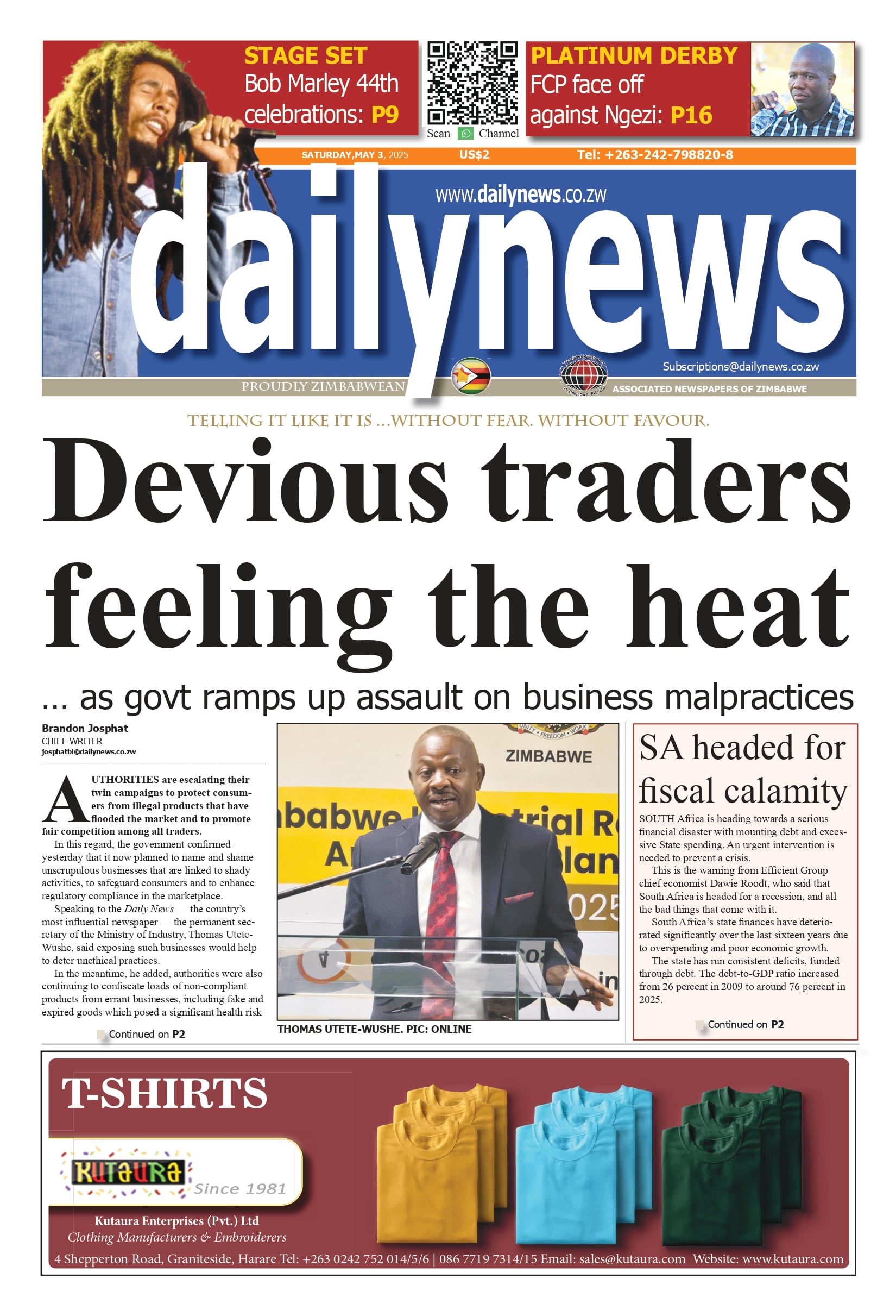 Saturday 3 May 2025