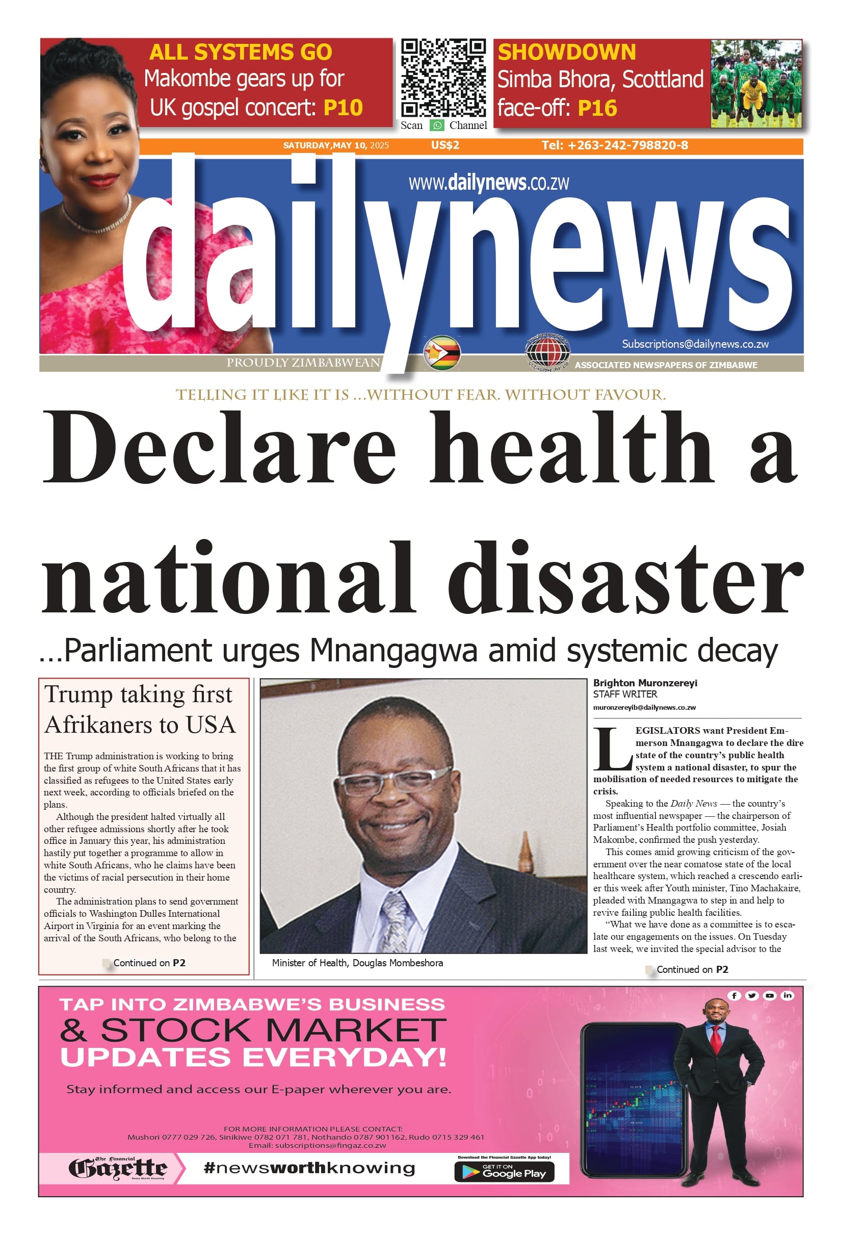 Saturday 10 May 2025