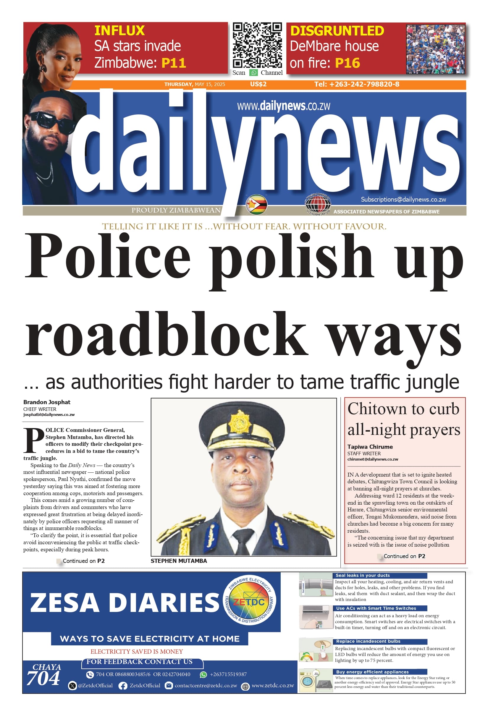 Thursday 15 May 2025