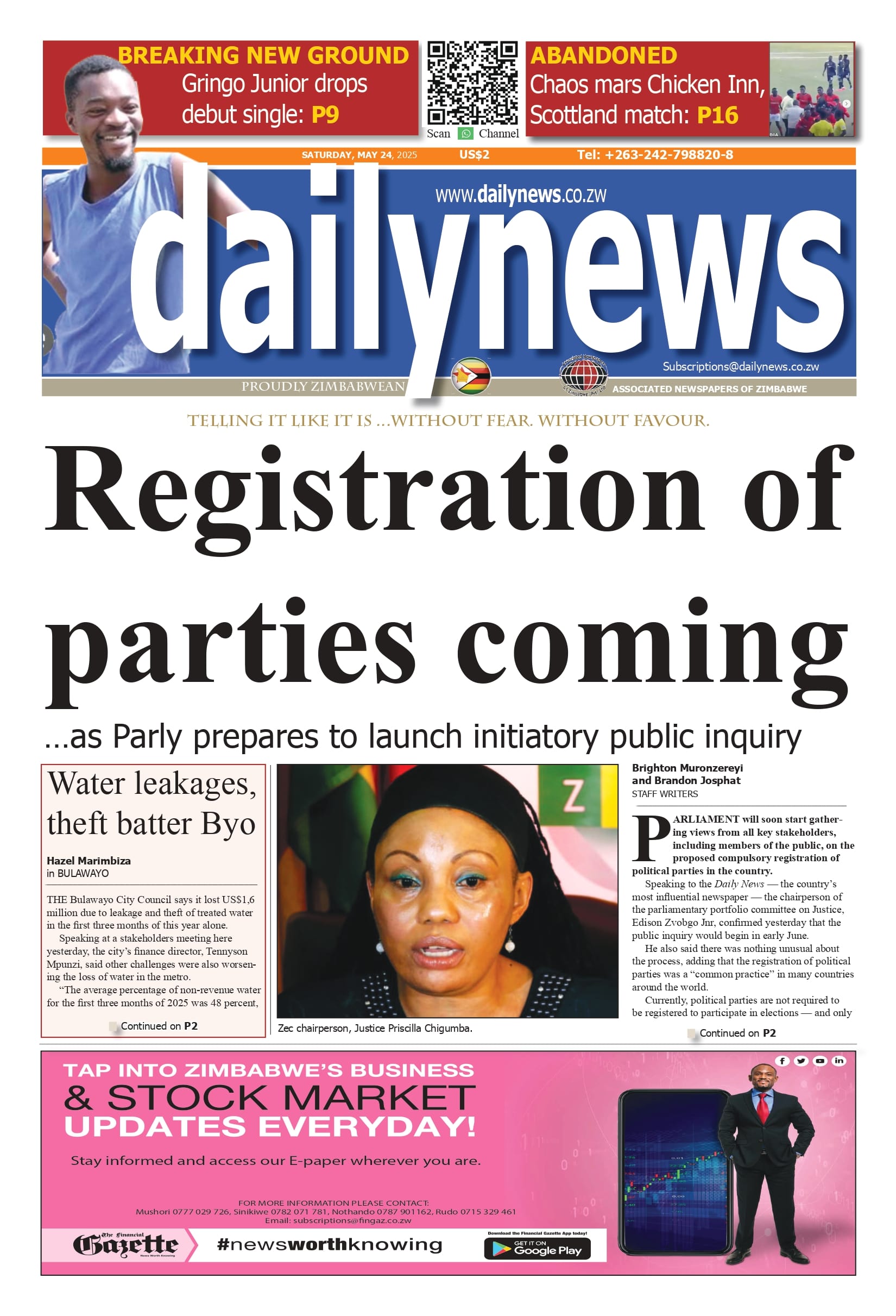 Saturday 24 May 2025