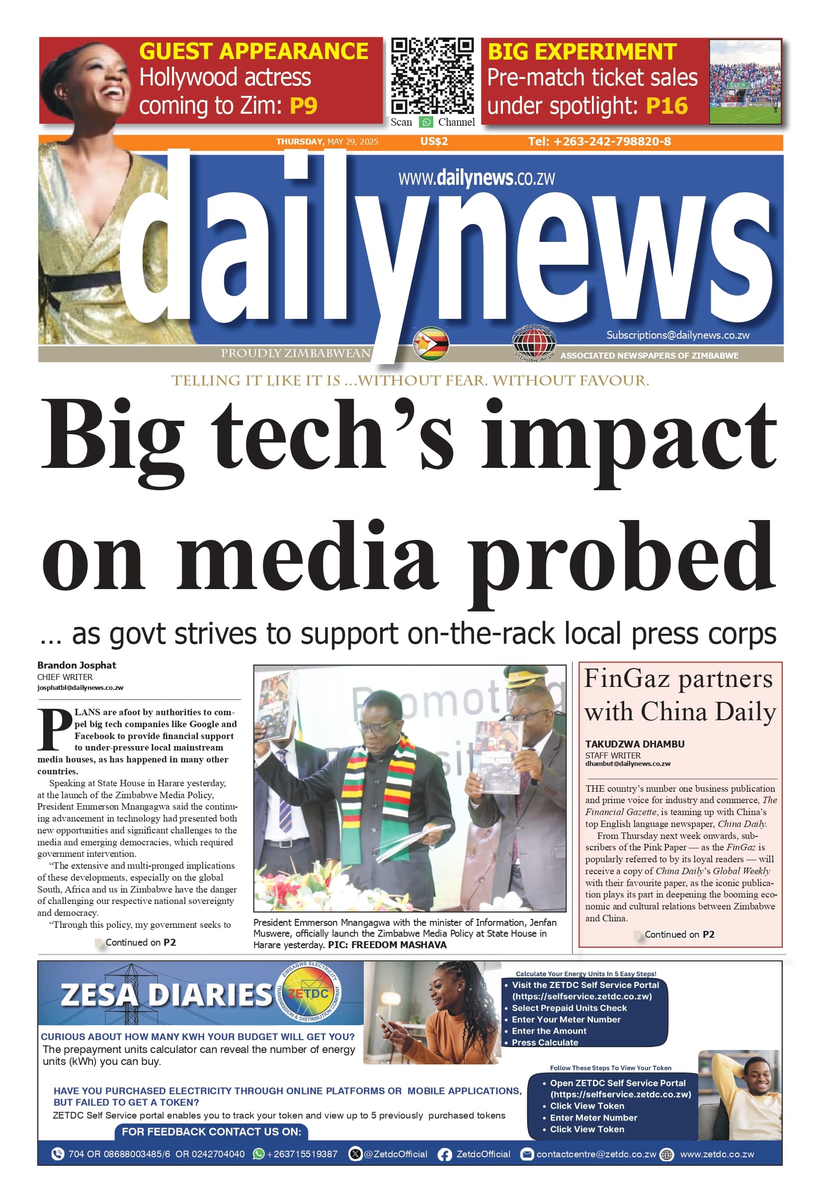 Thursday 29 May 2025