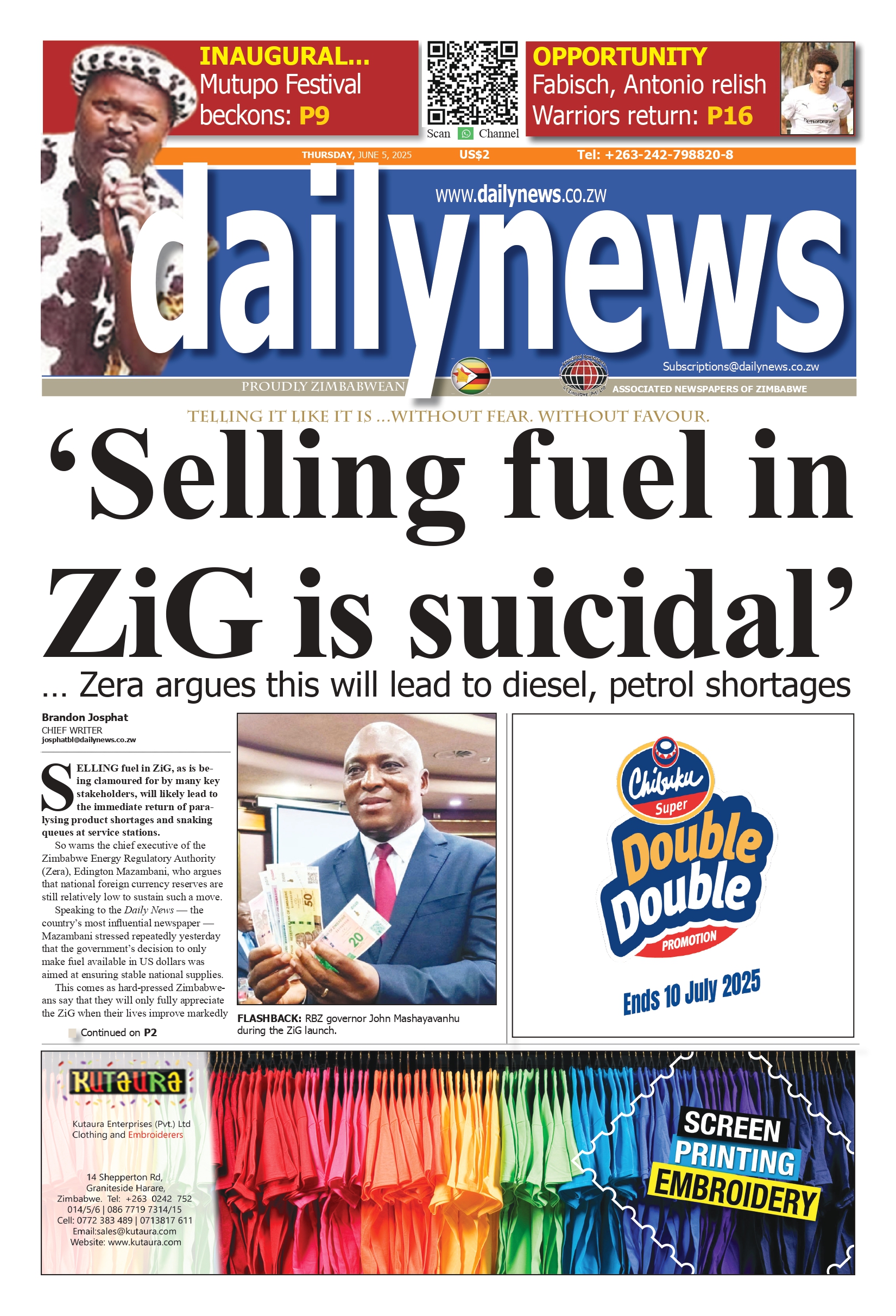 Thursday 5 June 2025