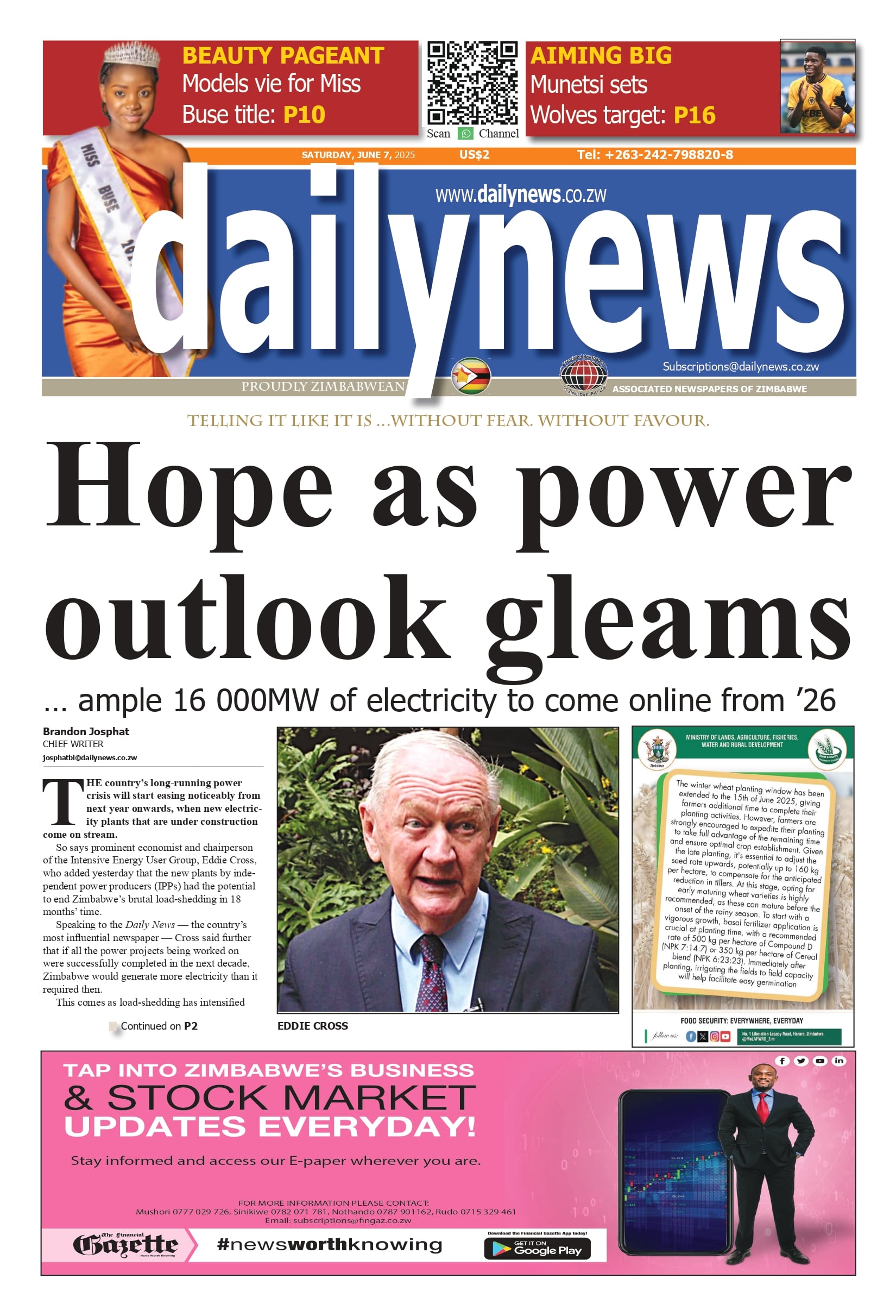 Saturday 7 June 2025