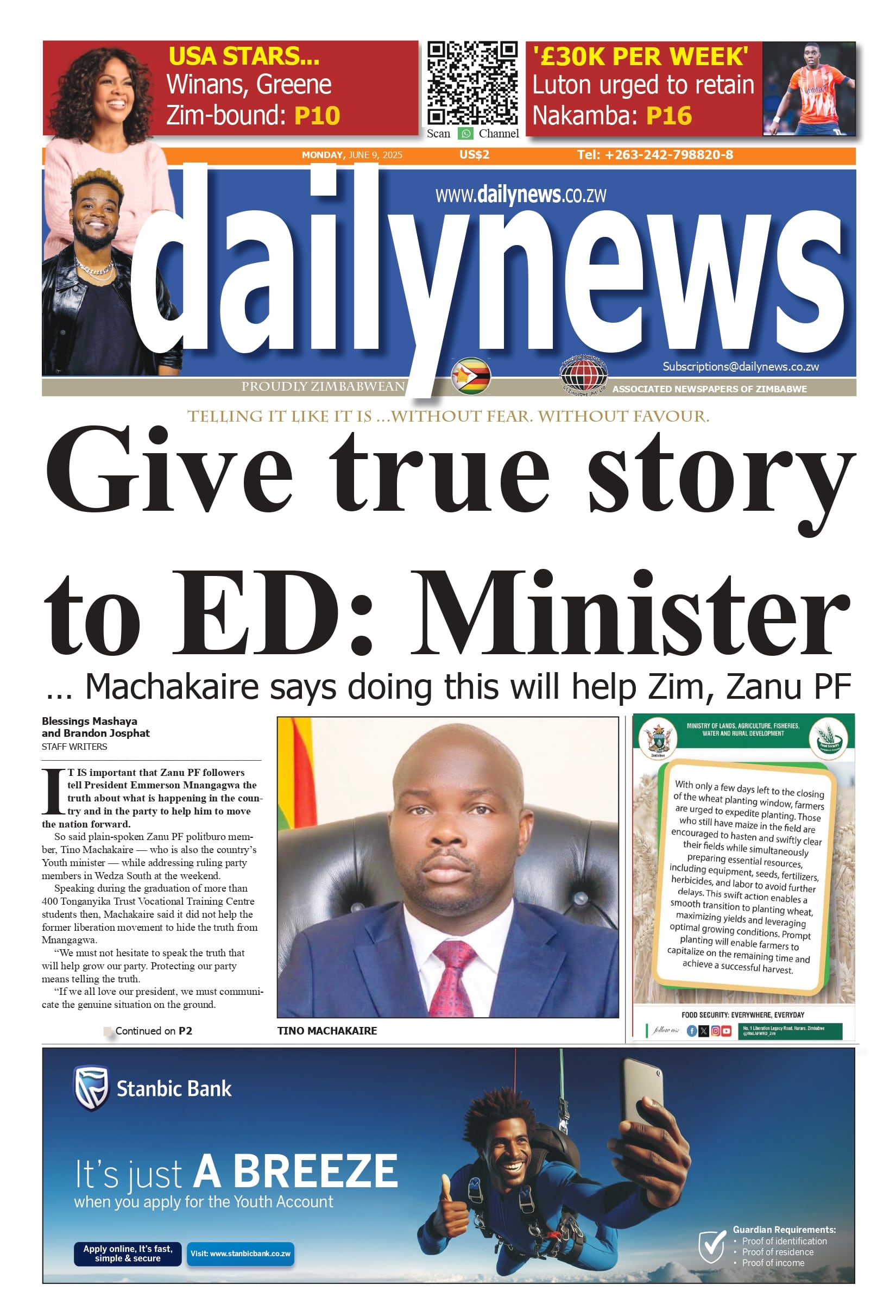 Monday 9 June 2025