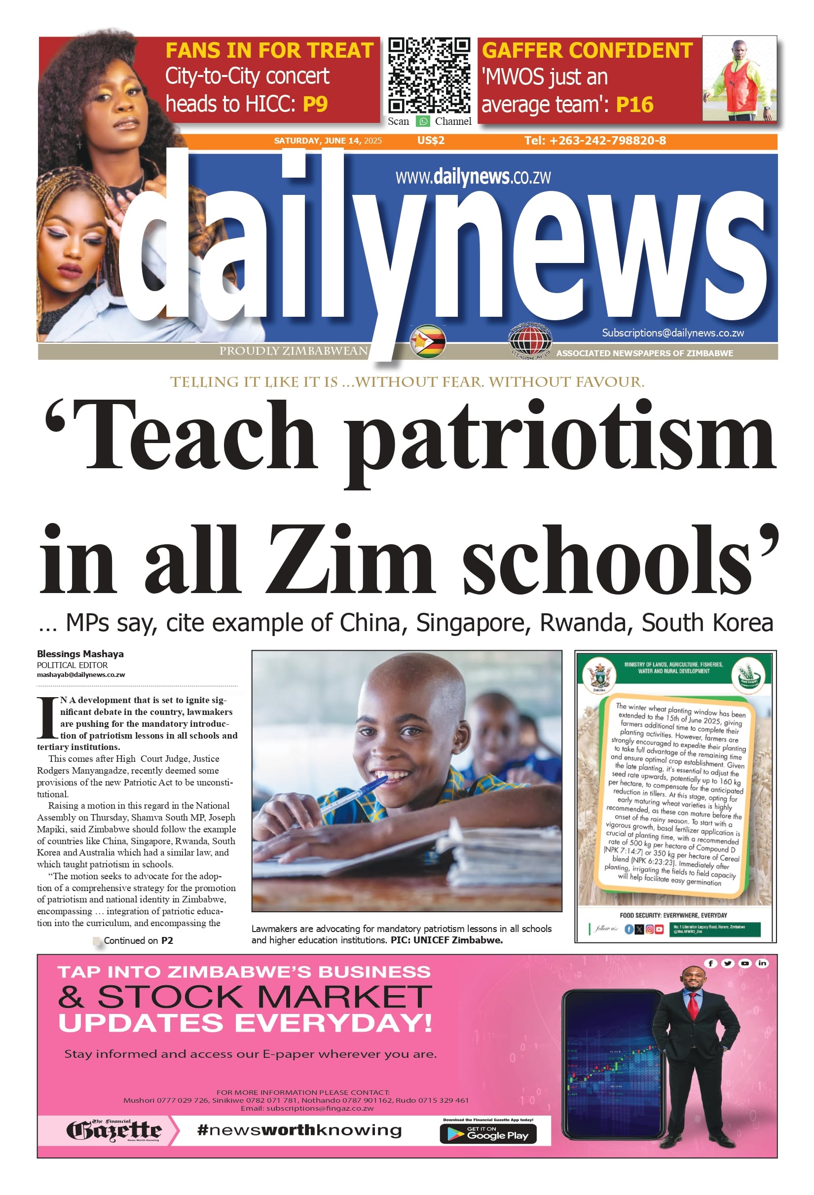 Saturday 14 June 2025