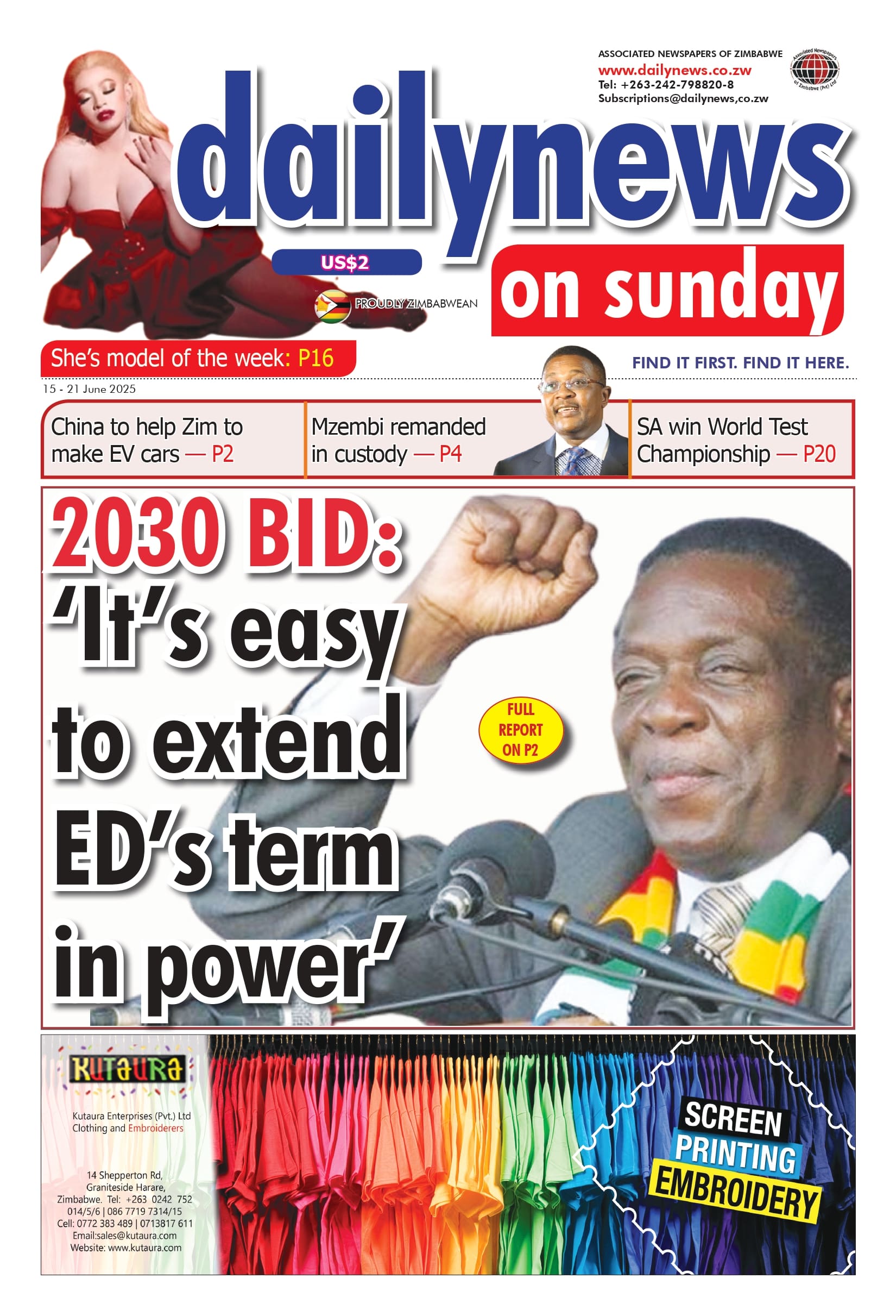 Sunday 15 June 2025