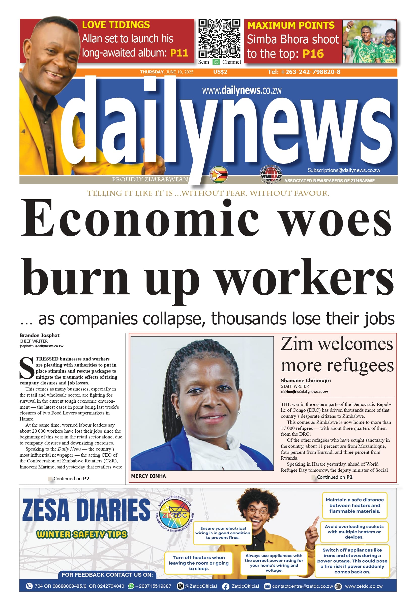 Thursday 19 June 2025