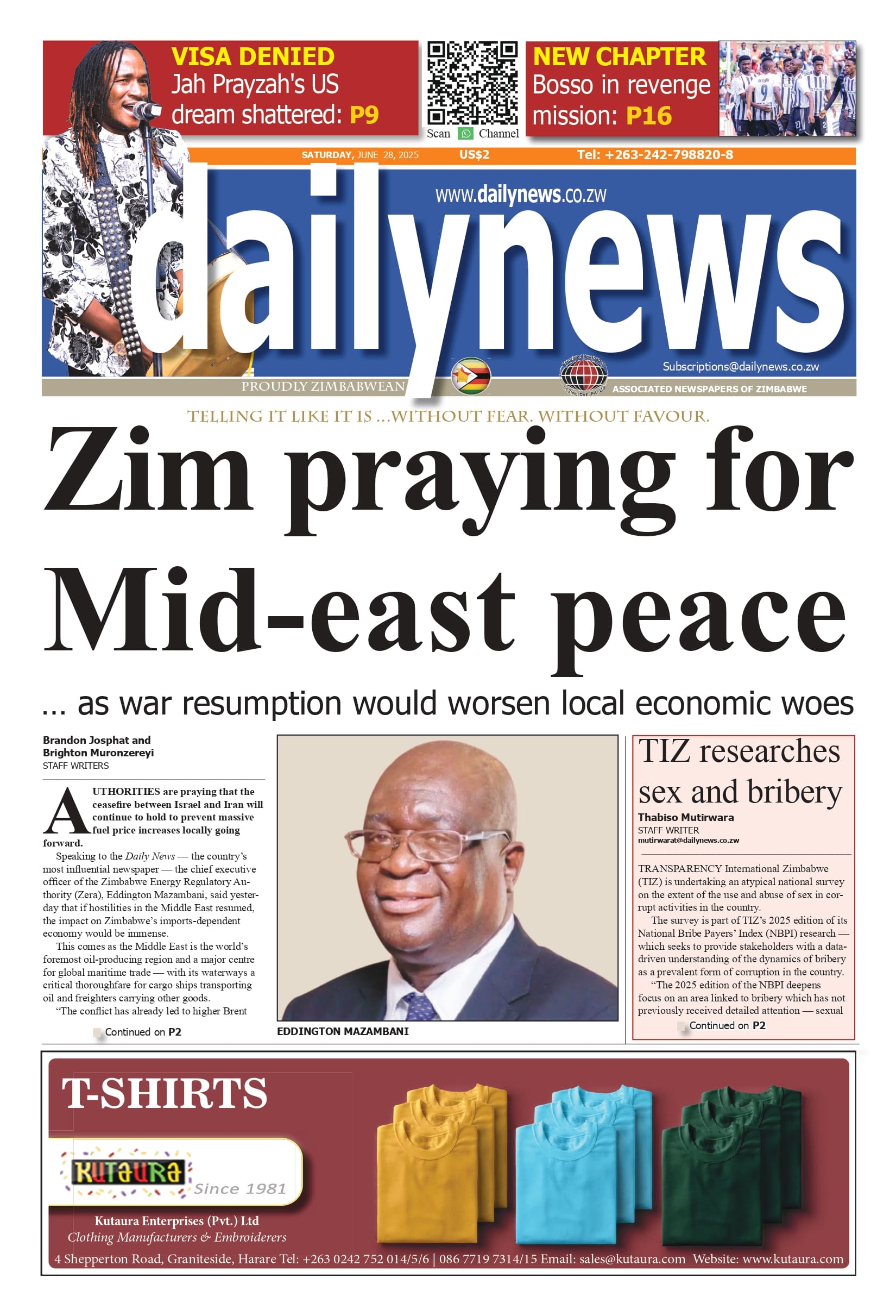 Saturday 28 June 2025