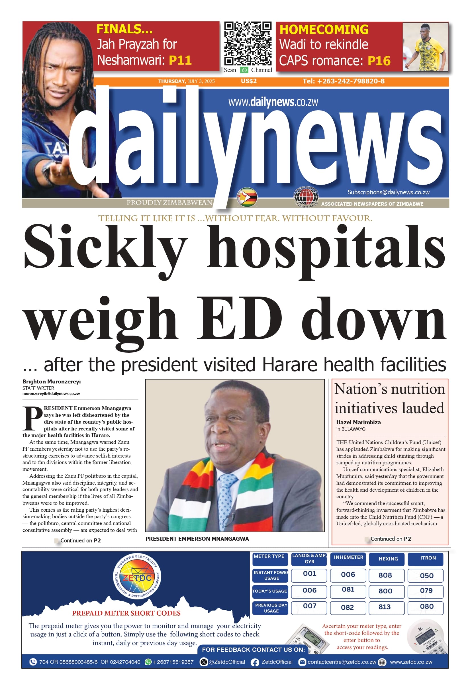 Thursday 3 July 2025