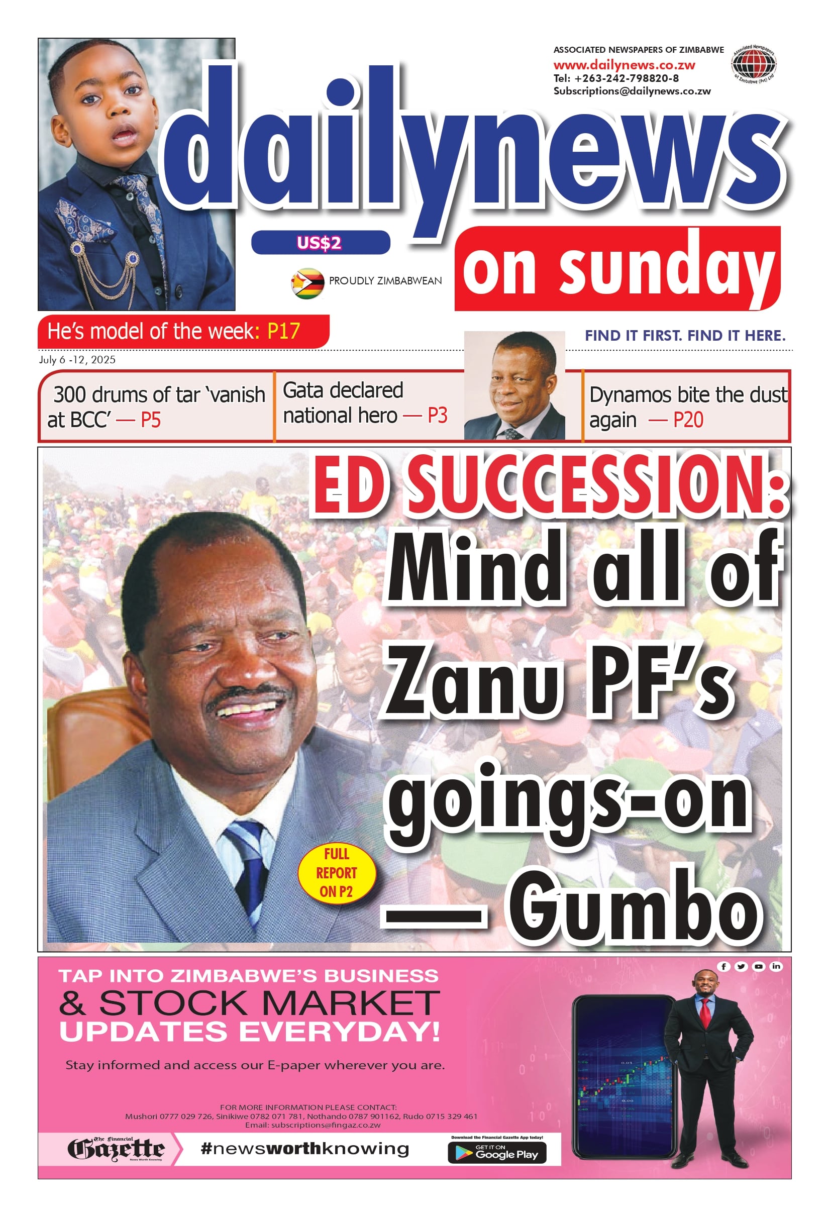 Sunday 6 July 2025