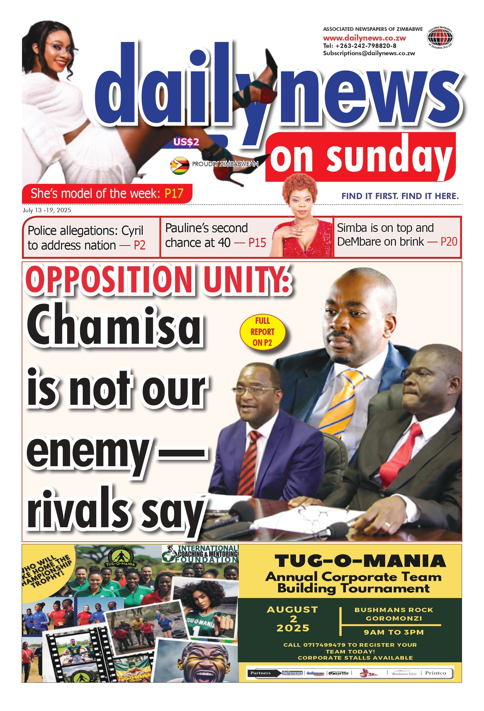 Sunday 13 July 2025