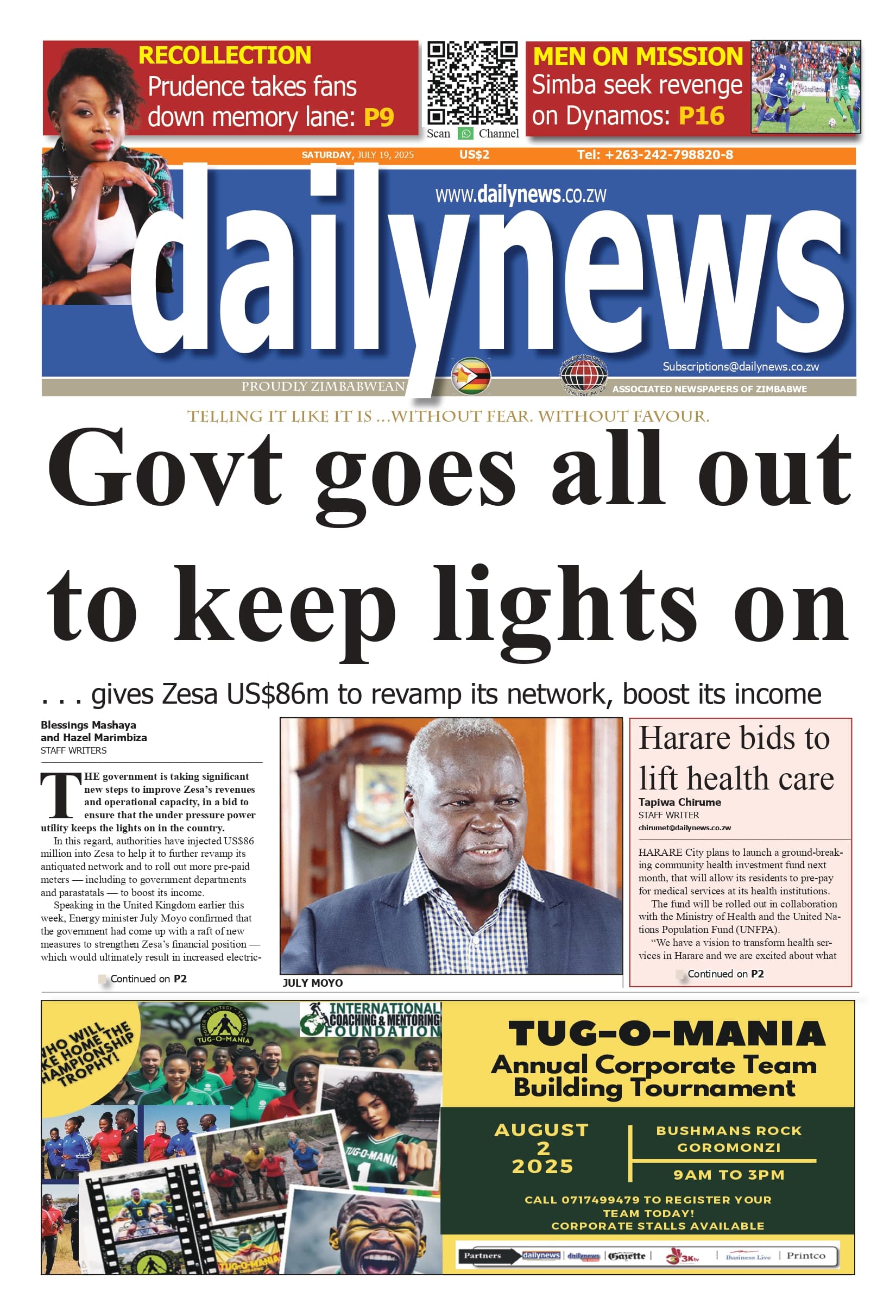 Saturday 19 July 2025