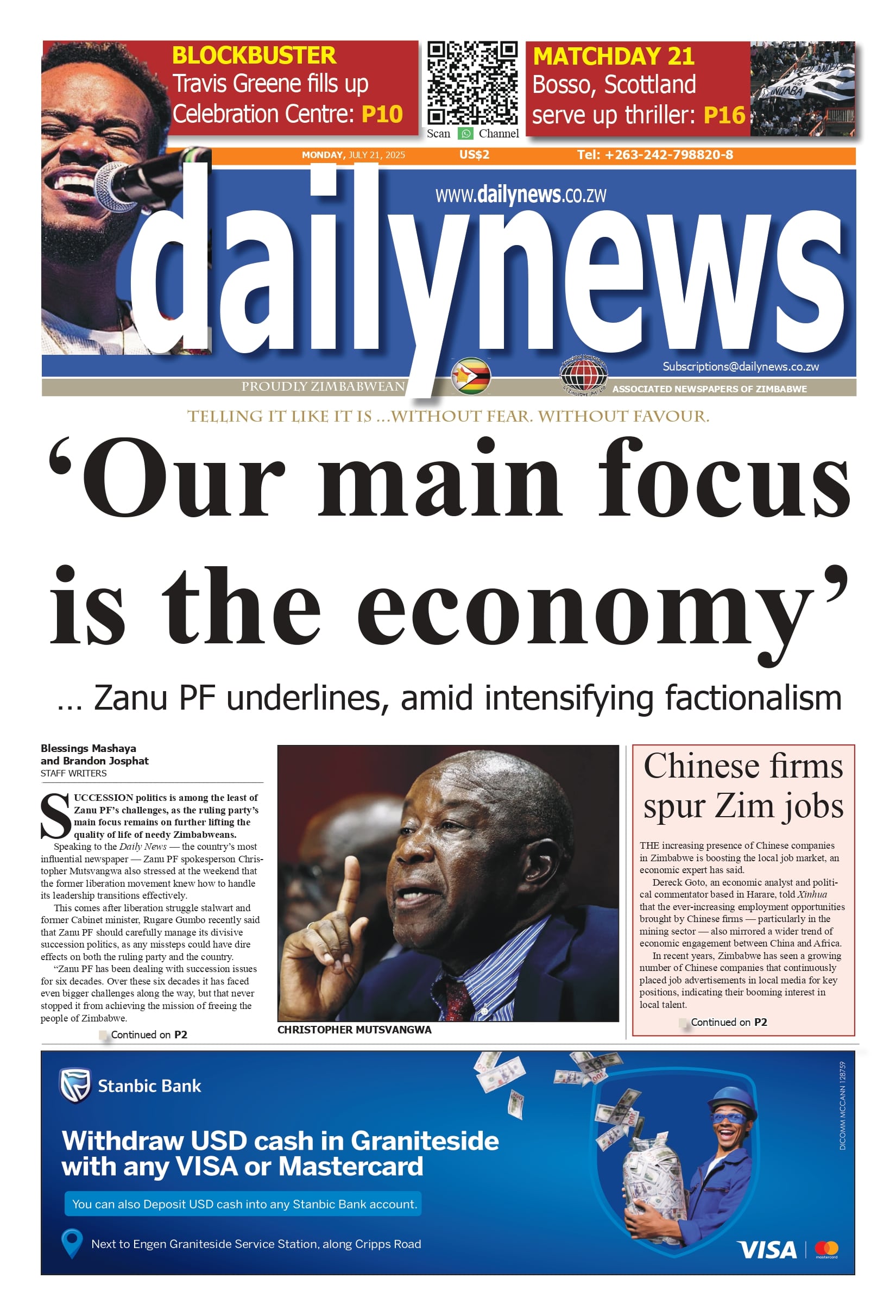 Monday 21 July 2025