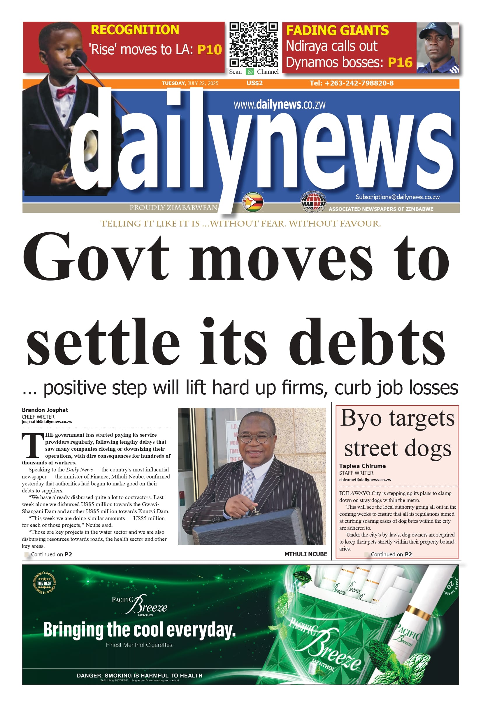 Tuesday 22 July 2025