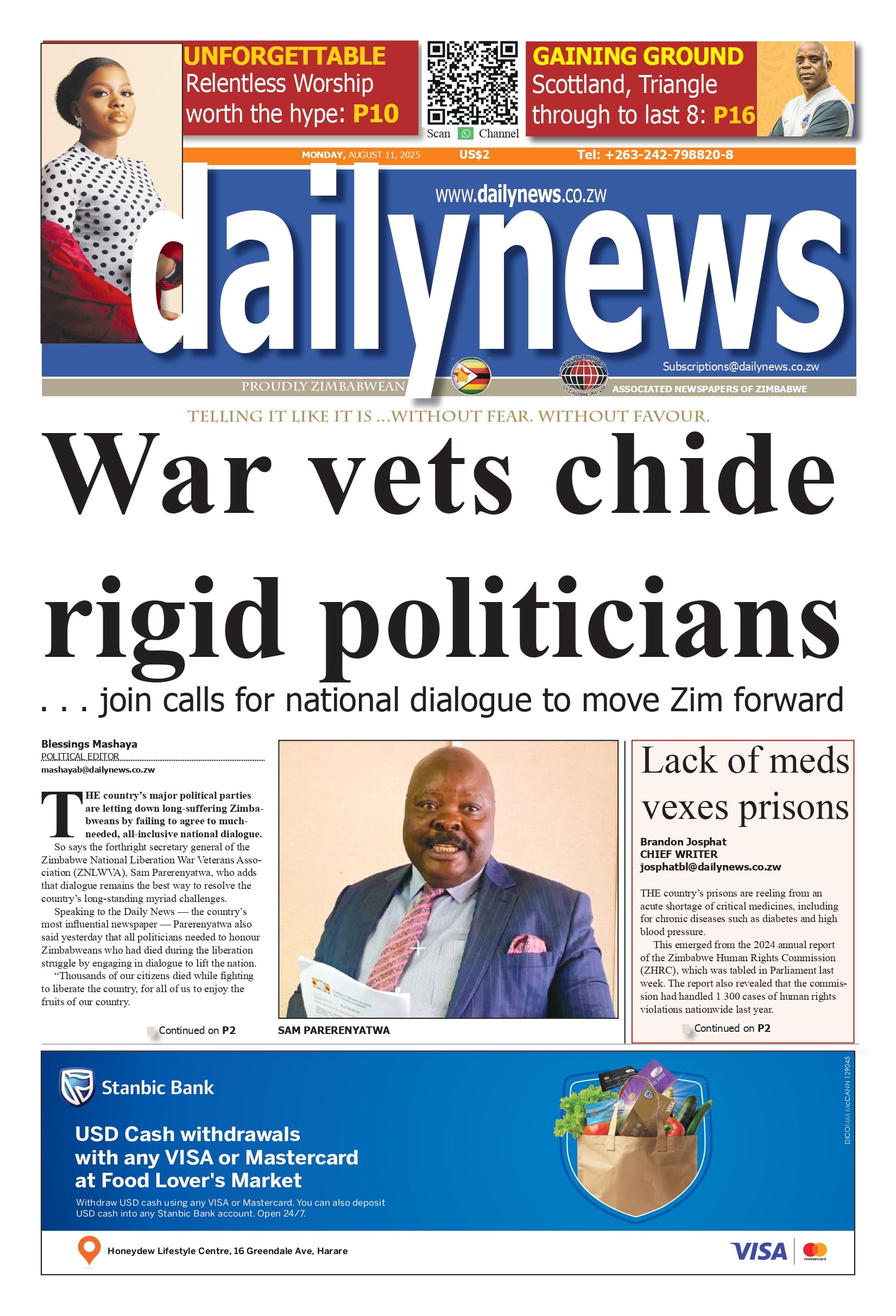 Monday 11 August 2025