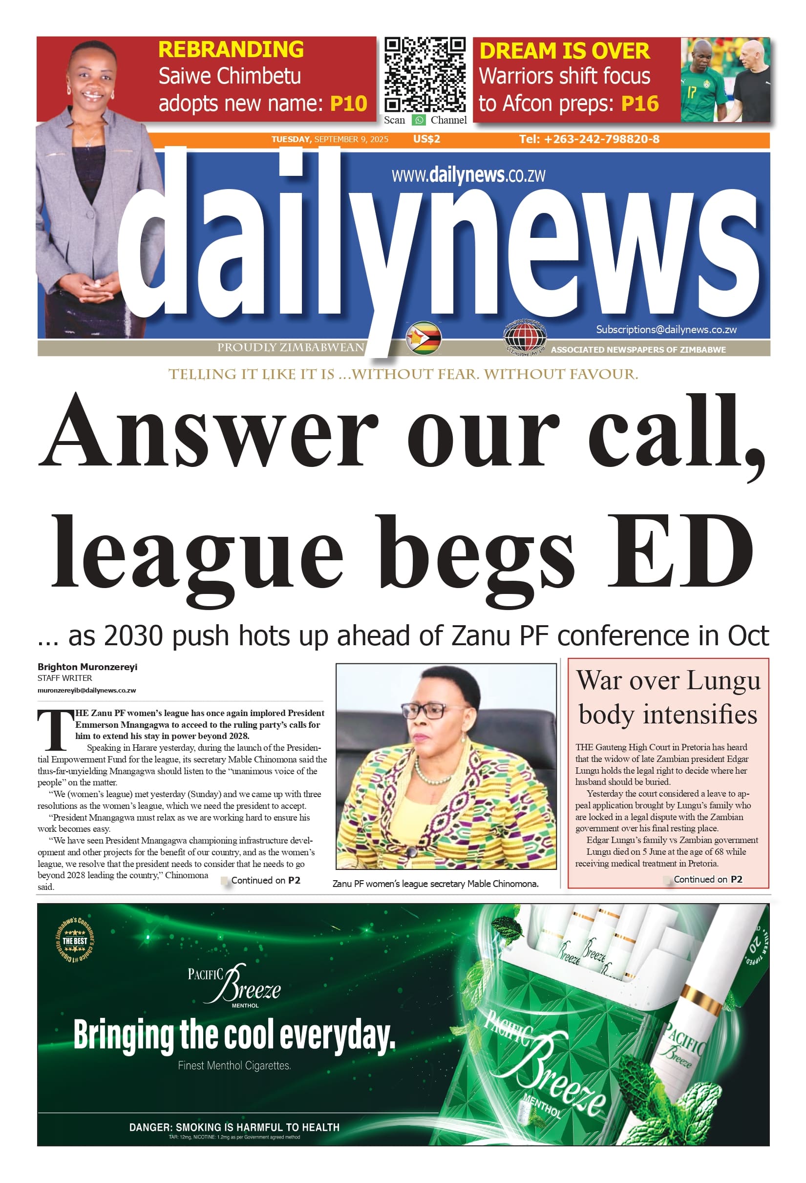 Tuesday 9 September 2025