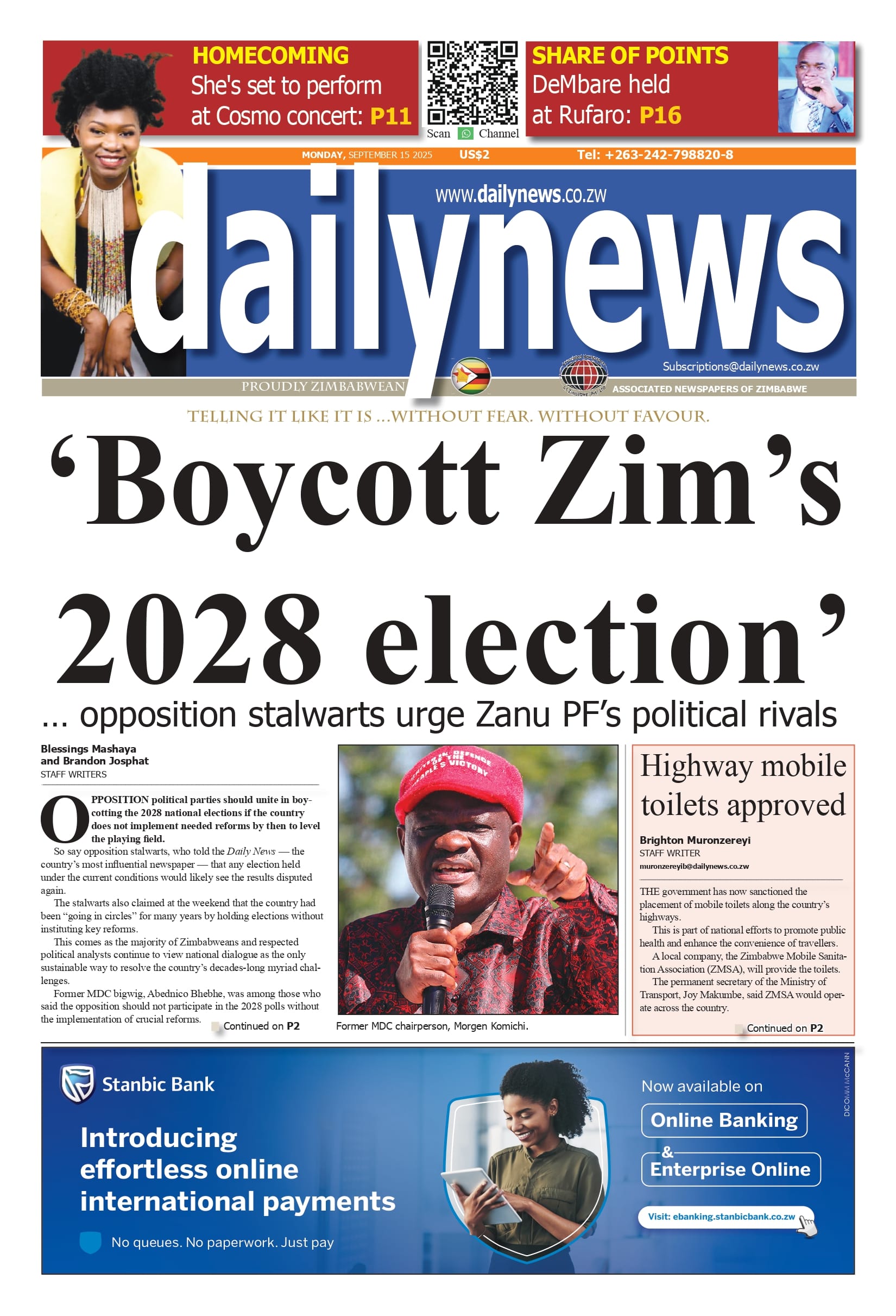 Monday 15 September 2025