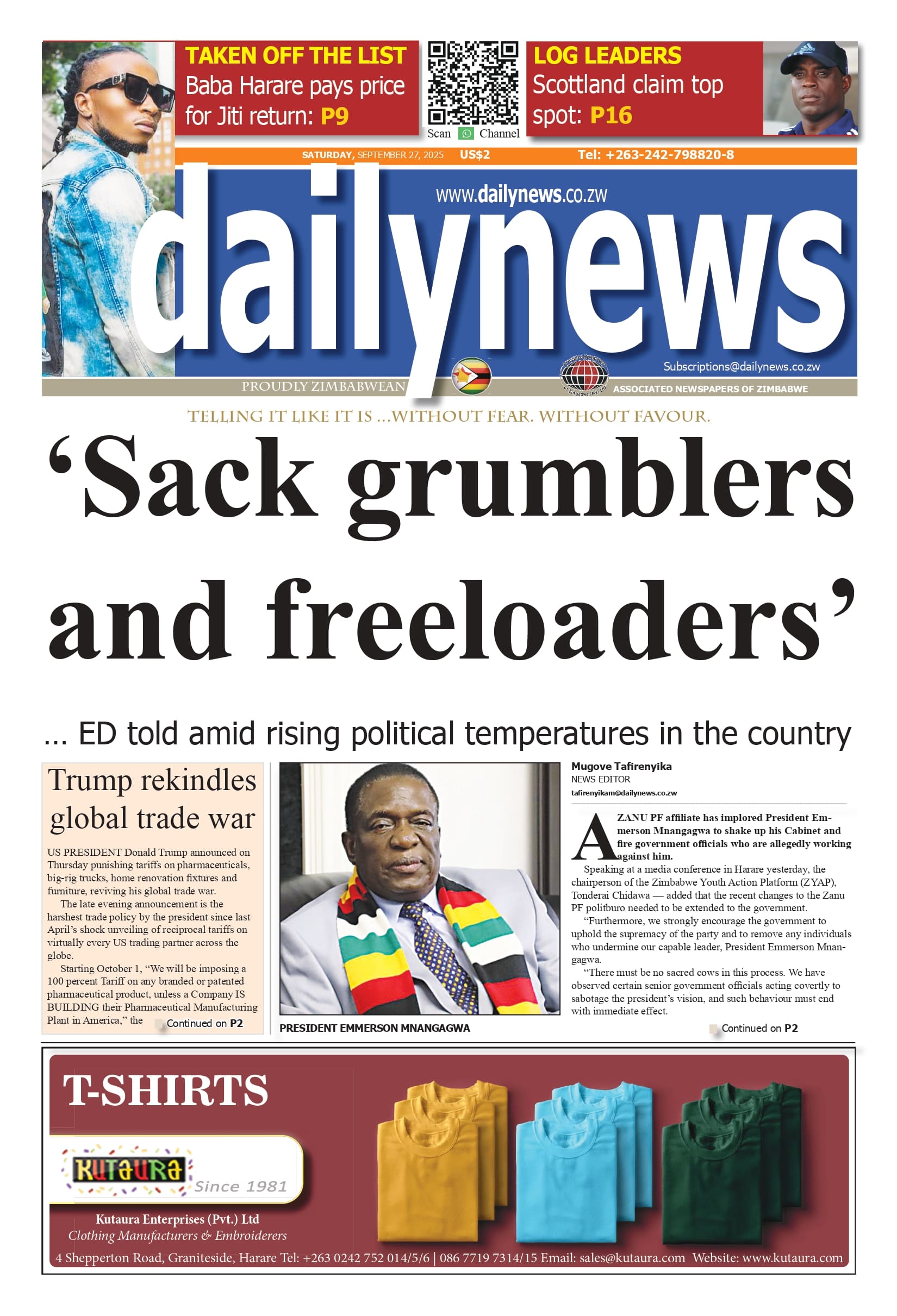 Saturday 27 September 2025