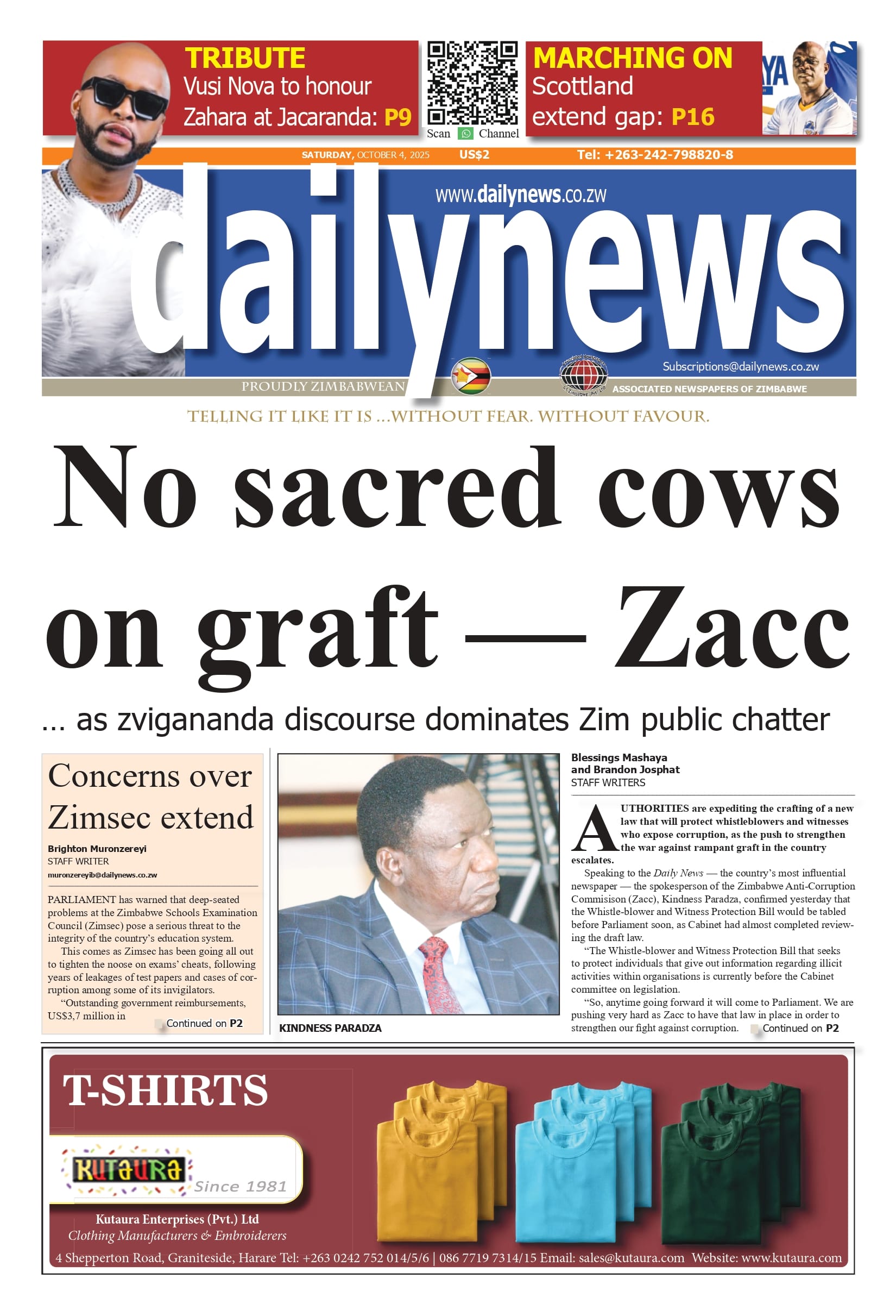 Saturday 4  October 2025