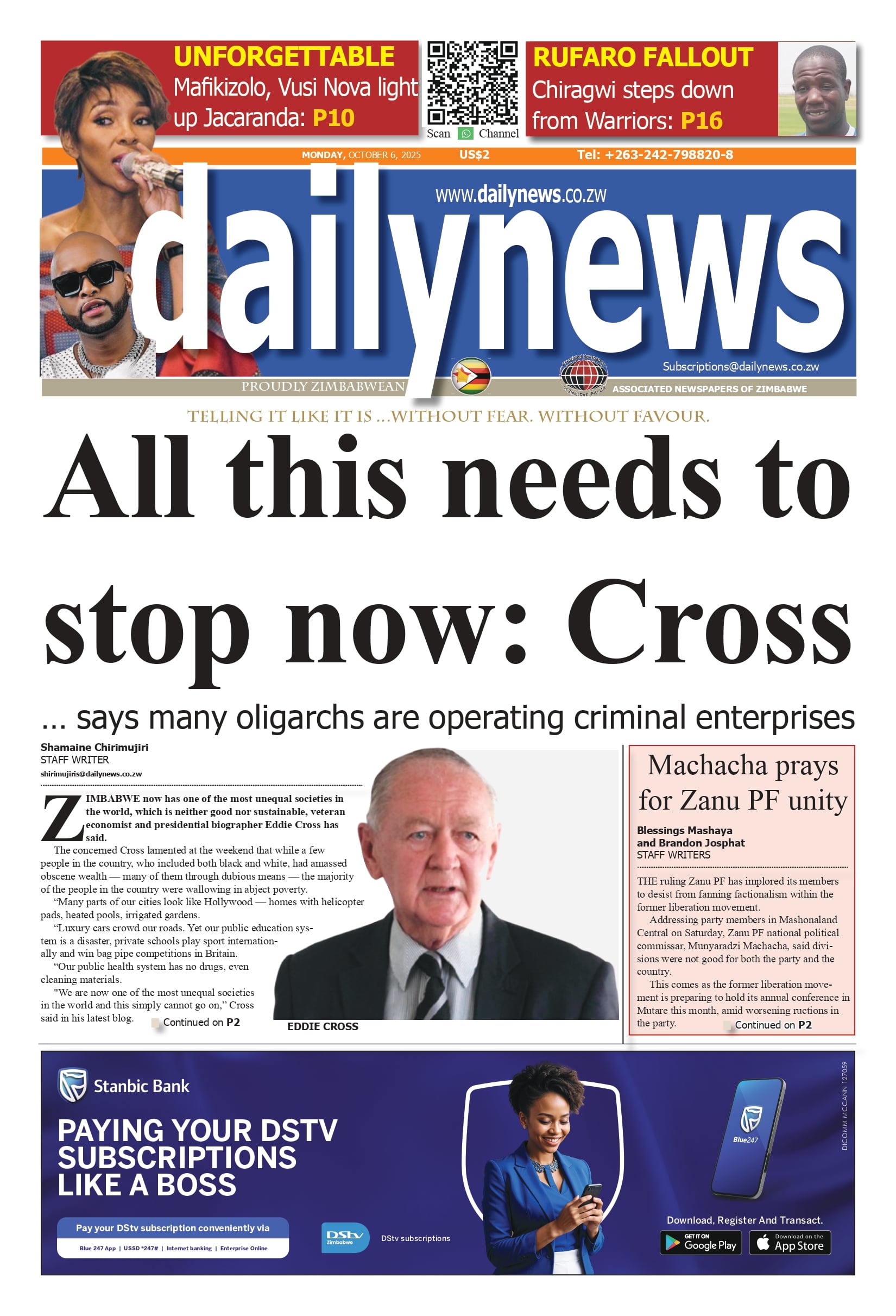 Monday 6 October 2025