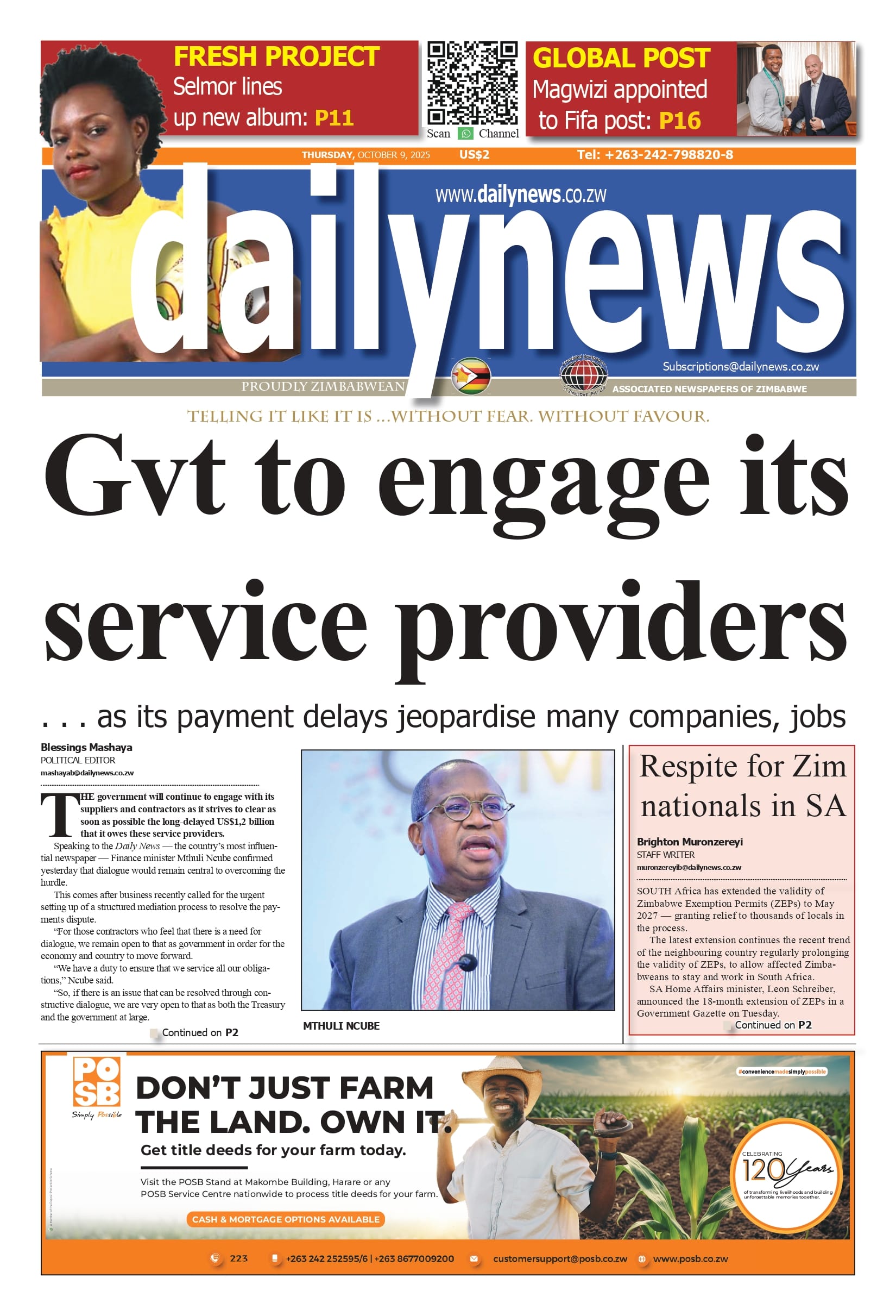 Thursday 9 October 2025