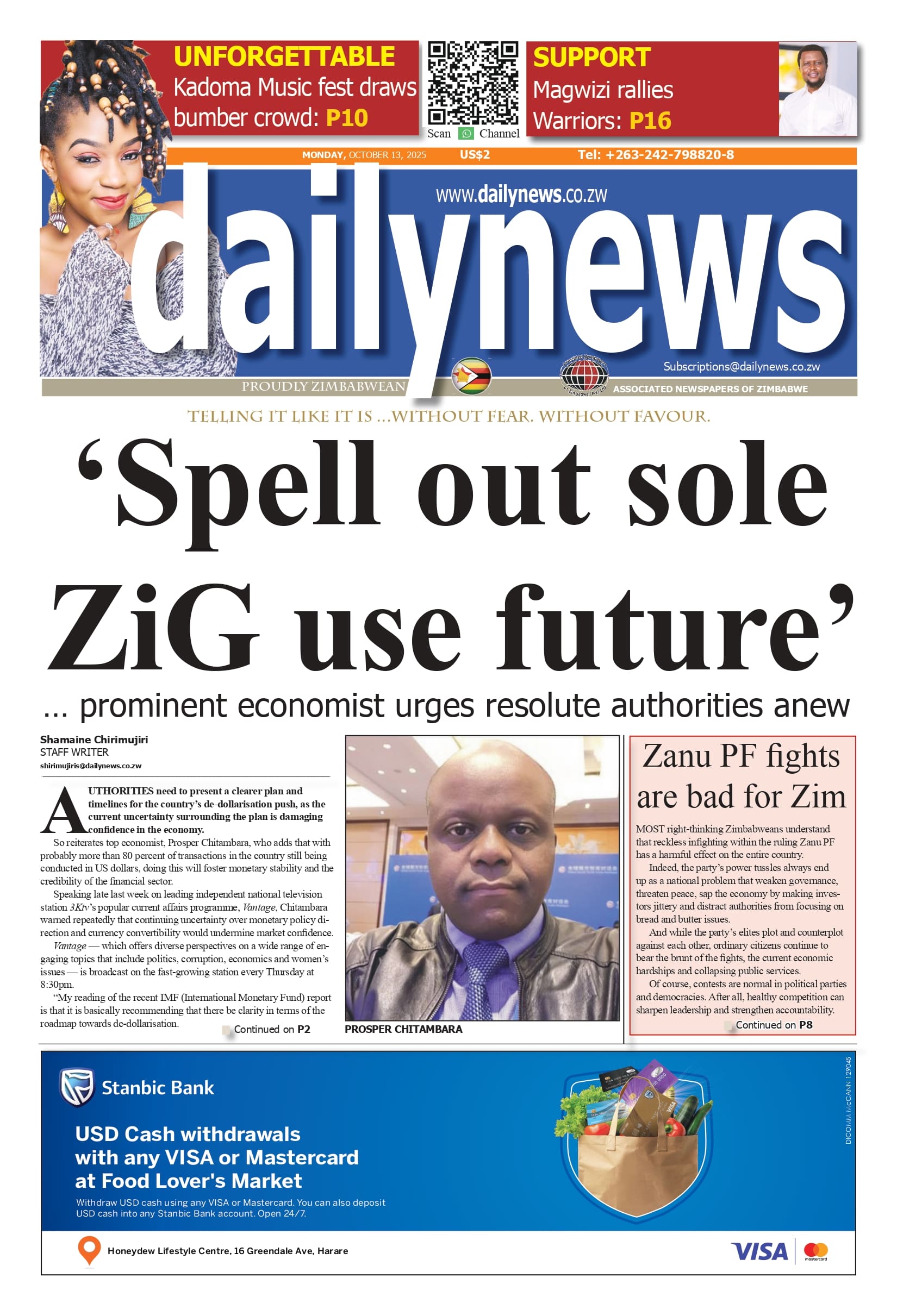 Monday 13 October 2025