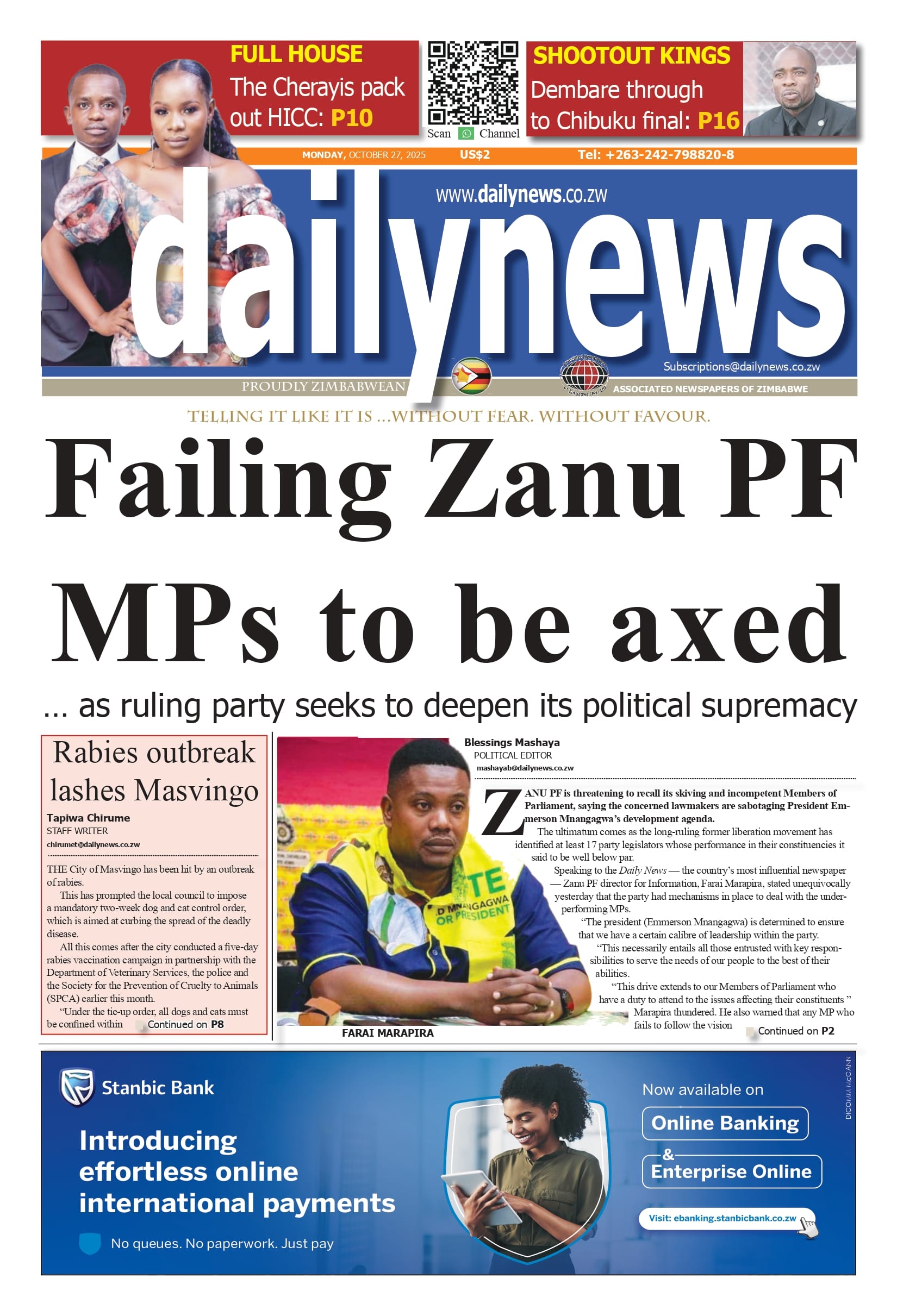 Monday 27 October 2025